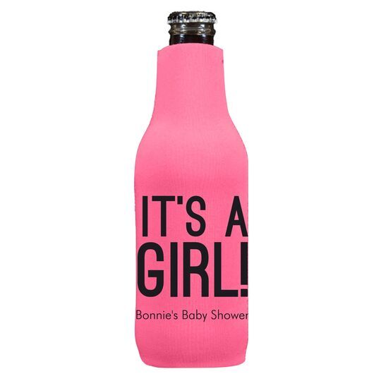 Bold It's A Girl Bottle Huggers